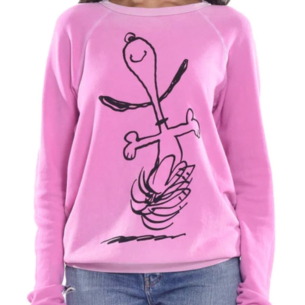 FREECITY Basicgoodness Happydance Snoopy Raglan Pink XXS